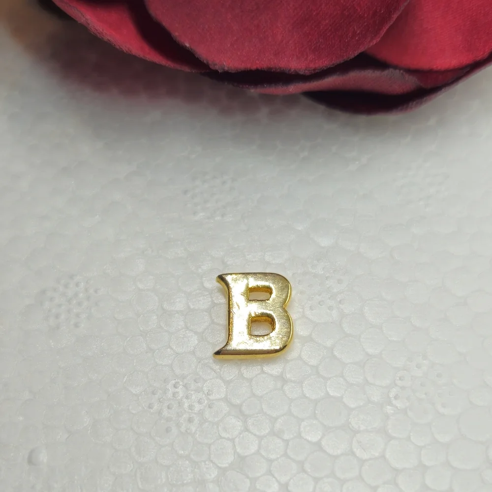 Vintage Avedon Letter B Gold Lapel Pin or Brooch Initial Letter B Designer Pin